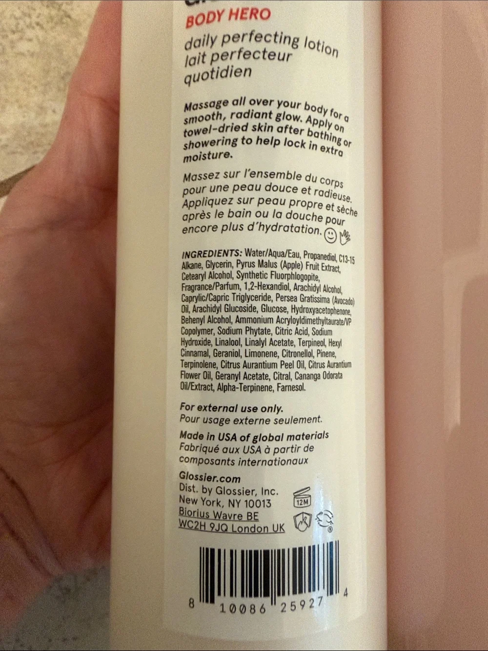 Glossier Body Hero Set - Oil wash & Lotion